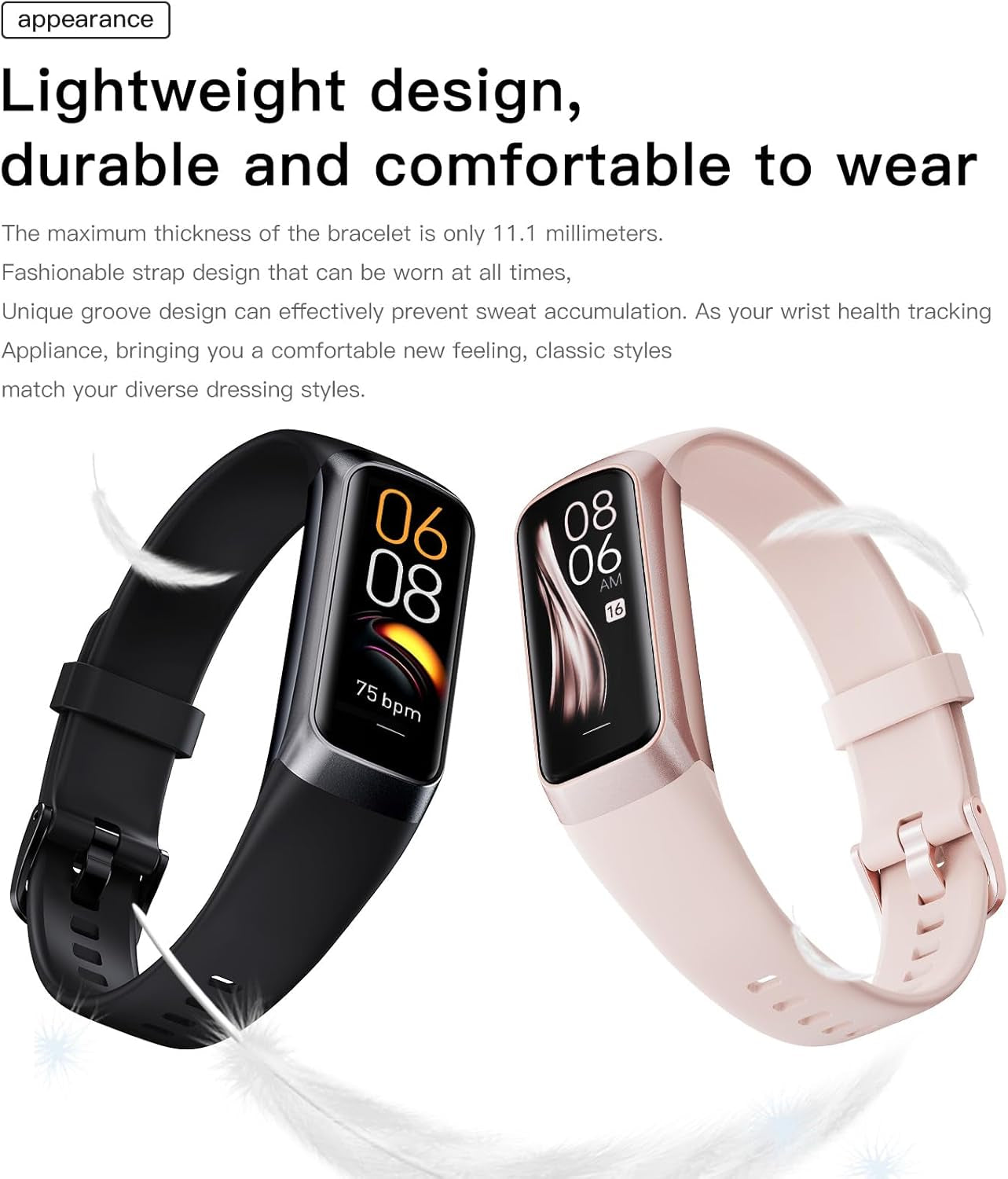 Revolutionary Health & Fitness Tracker for Men and Women - Stylish Amoled Display, IP68 Waterproof, Heart Rate Monitor, and 25 Sports Modes for Ultimate Wellness