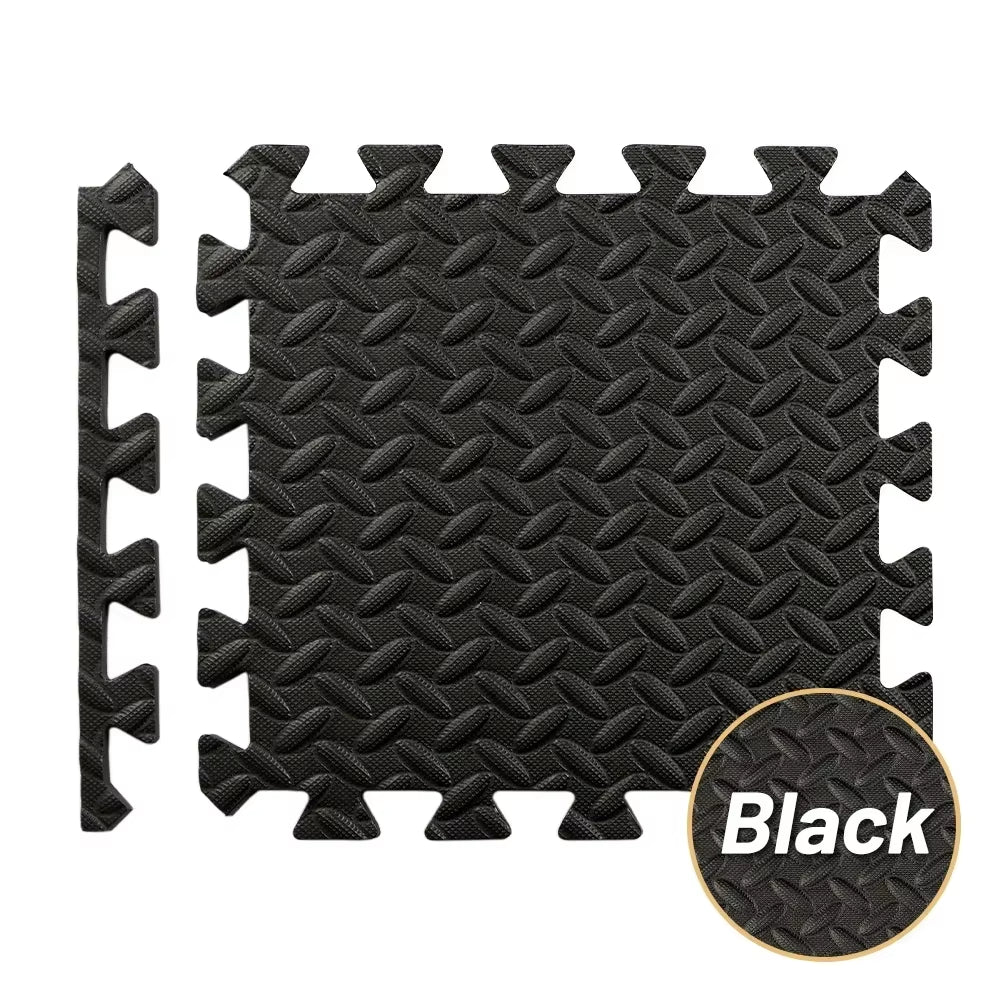 Transform Your Home Gym with 4~20Pcs Puzzle Fitness Mat - Non-Slip EVA Interlocking Foam Tiles for Kids and Adults!