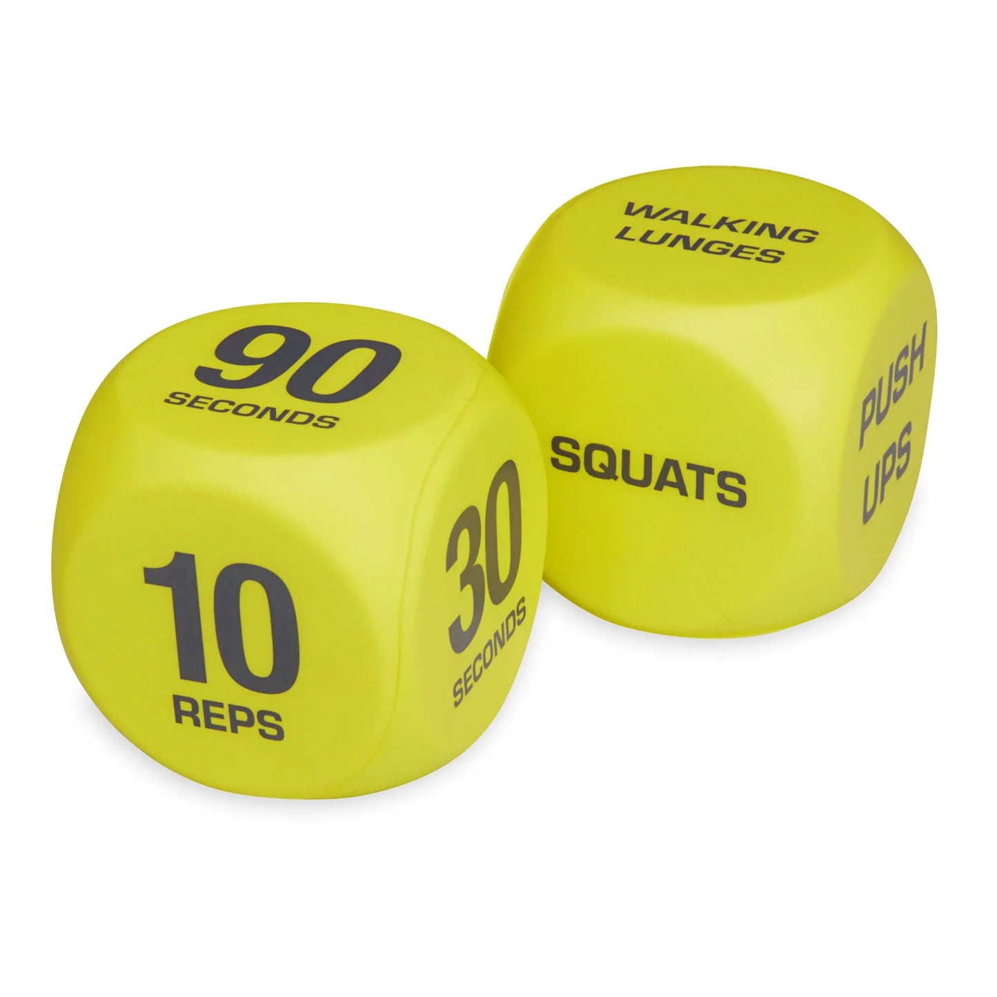 Revitalize Your Workout with Athletic Works 6-Sided Foam Exercise Dice - 2 Count in Vibrant Yellow for Adults 18+