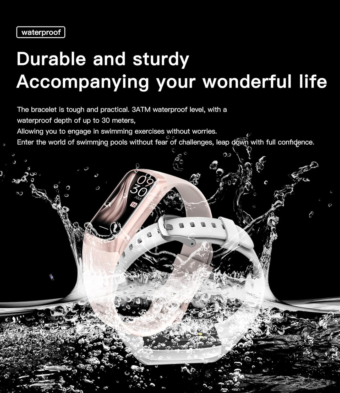 Revolutionary Health & Fitness Tracker for Men and Women - Stylish Amoled Display, IP68 Waterproof, Heart Rate Monitor, and 25 Sports Modes for Ultimate Wellness