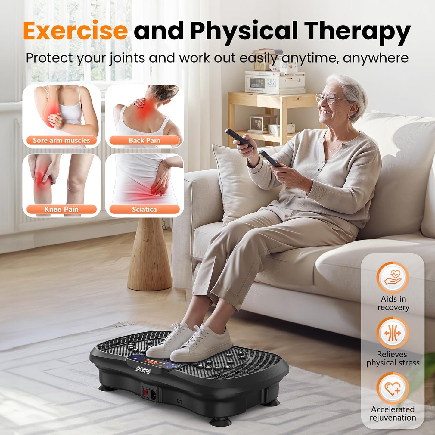 Transform Your Body with the AXV Vibration Plate Fitness Machine - Ultimate Full-Body Shaker for Weight Loss and Muscle Tone
