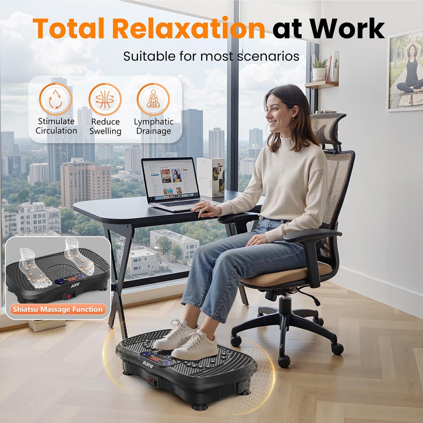 Transform Your Body with the AXV Vibration Plate Fitness Machine - Ultimate Full-Body Shaker for Weight Loss and Muscle Tone