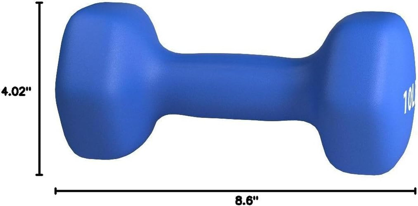 Elevate Your Workout with Our Durable 10 lb Neoprene Dumbbell Set - Perfect for Strength Training and Muscle Toning