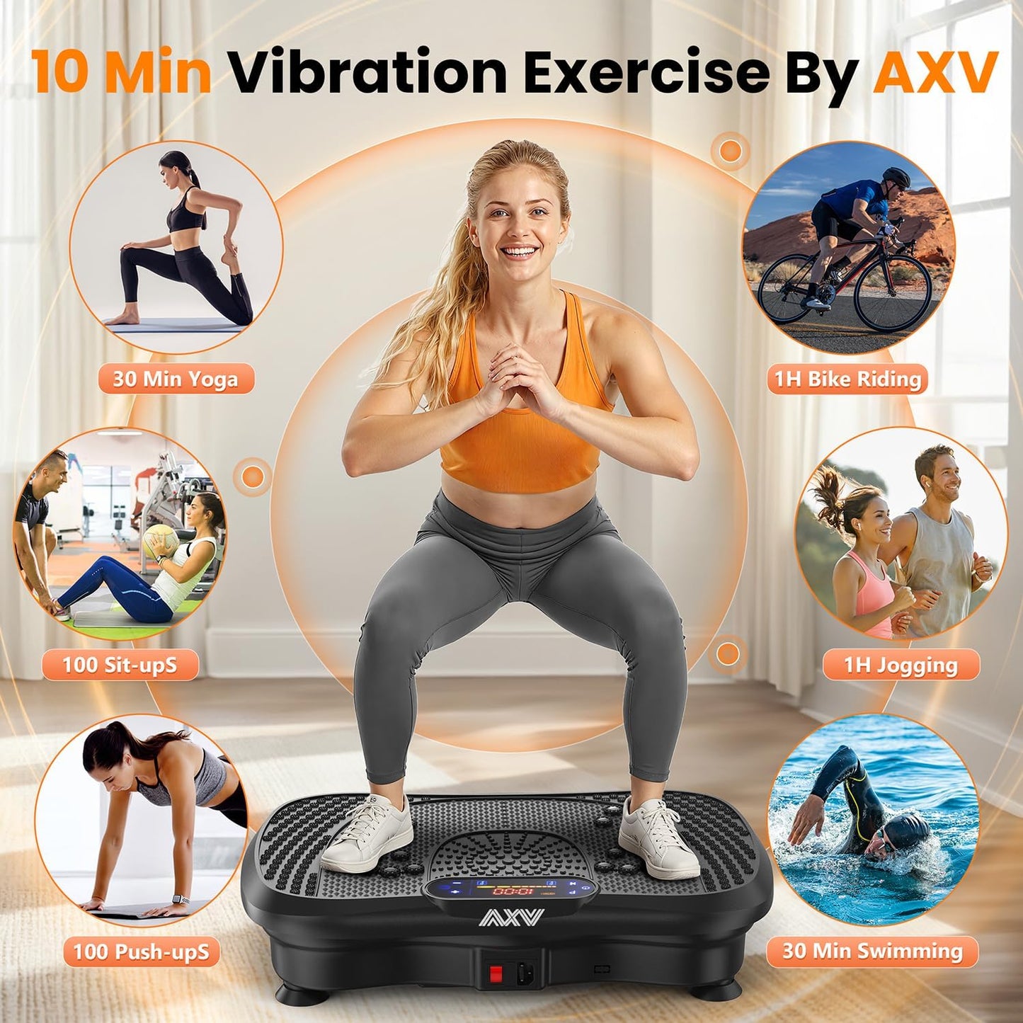 Transform Your Body with the AXV Vibration Plate Fitness Machine - Ultimate Full-Body Shaker for Weight Loss and Muscle Tone