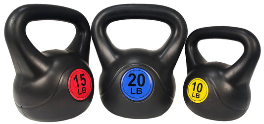 Transform Your Workout with Our 3-Piece Wide Grip Kettlebell Set - 10Lb, 15Lb, and 20Lb for Ultimate Strength Training