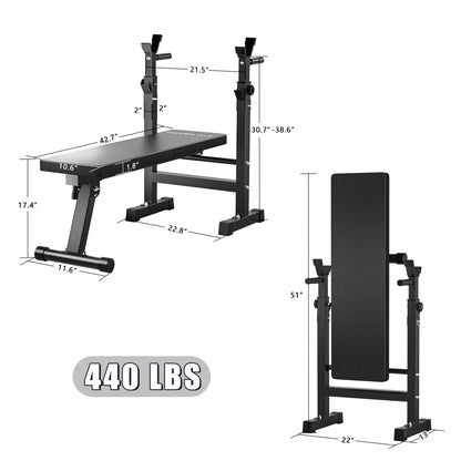 Transform Your Home Workouts with the Ultimate Foldable Adjustable Weight Bench - Compact and Versatile for Muscle Building