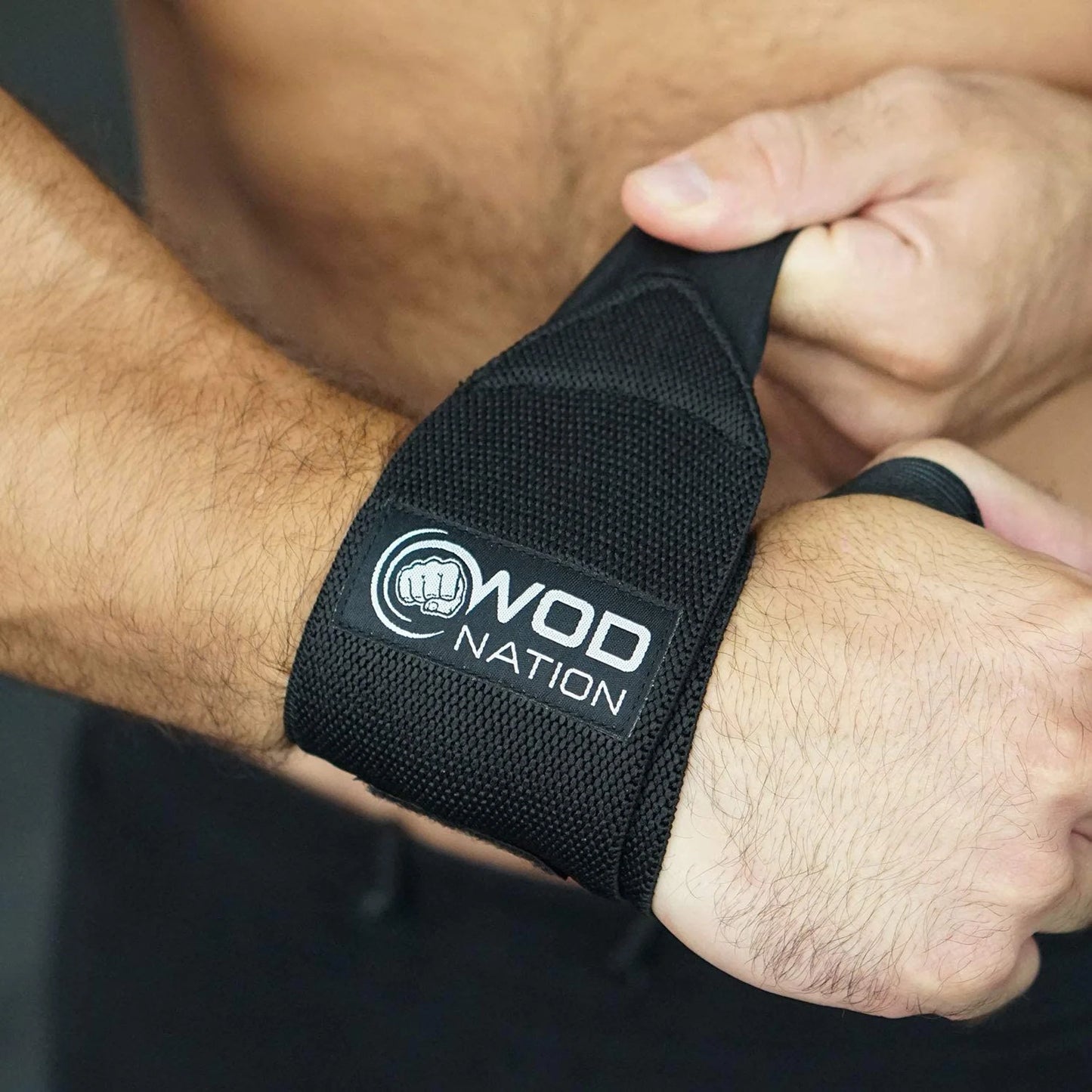 Elevate Your Lifts with Professional 12-Inch Wrist Wraps & Straps - Ultimate Support for Powerlifting and Weightlifting for Men & Women - Black
