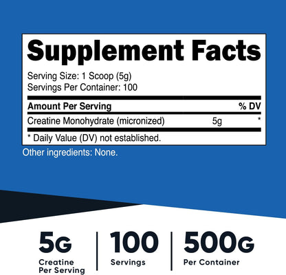 Unleash Your Strength with Our Premium Creatine Monohydrate Micronized Powder - 500G for Ultimate Muscle Growth and Endurance!