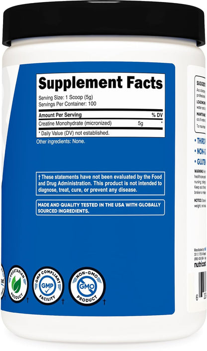 Unleash Your Strength with Our Premium Creatine Monohydrate Micronized Powder - 500G for Ultimate Muscle Growth and Endurance!