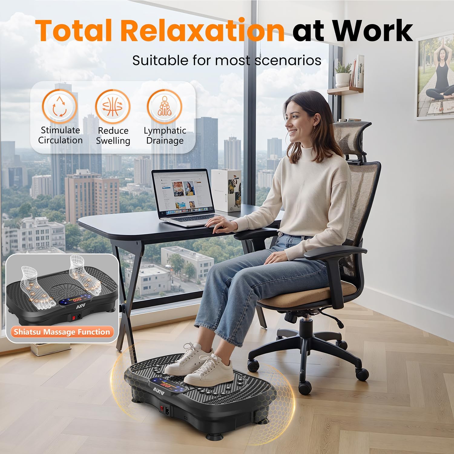 Transform Your Body with the AXV Vibration Plate Fitness Machine - Ultimate Full-Body Shaker for Weight Loss and Muscle Tone