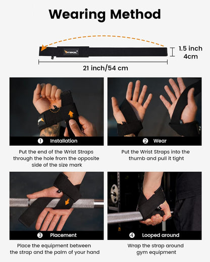 Elevate Your Lifting Game with Pro Gym Reaper Lifting Straps - Durable, Anti-Slip, and Perfect for Deadlifts & Pull-Ups