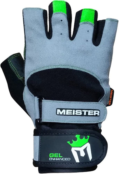Elevate Your Workout with Meister's Gel-Padded Wrist Wrap Weight Lifting Gloves