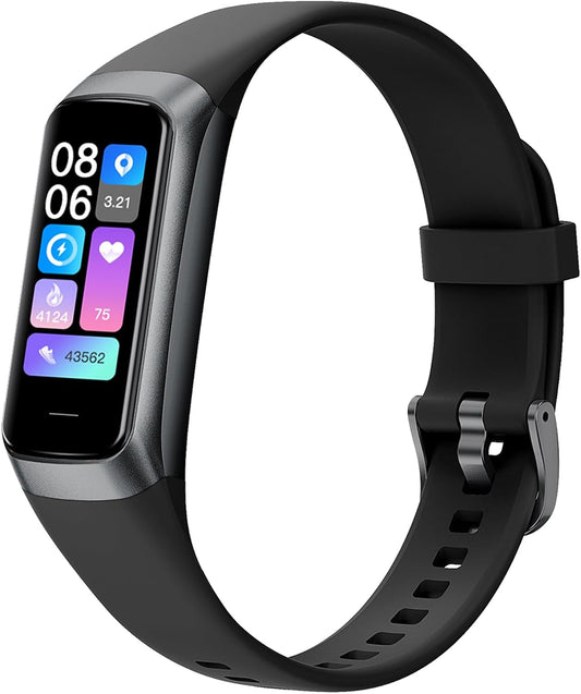 Revolutionary Health & Fitness Tracker for Men and Women - Stylish Amoled Display, IP68 Waterproof, Heart Rate Monitor, and 25 Sports Modes for Ultimate Wellness