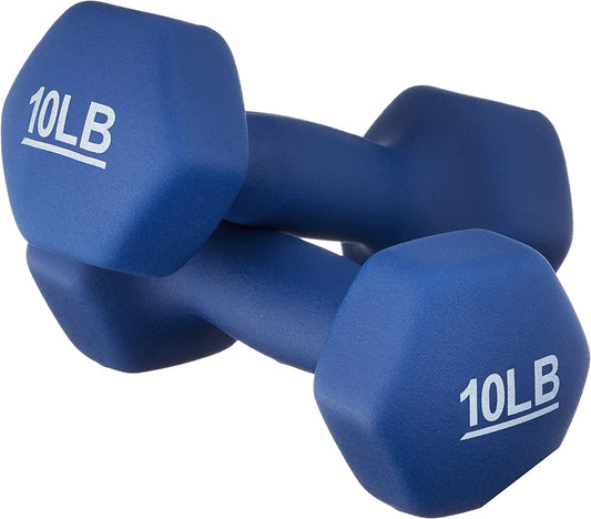 Elevate Your Workout with Our Durable 10 lb Neoprene Dumbbell Set - Perfect for Strength Training and Muscle Toning
