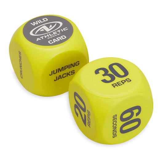 Revitalize Your Workout with Athletic Works 6-Sided Foam Exercise Dice - 2 Count in Vibrant Yellow for Adults 18+